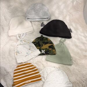 Various  Kids Hat Collection - Gray, White, Black, Green, Brown